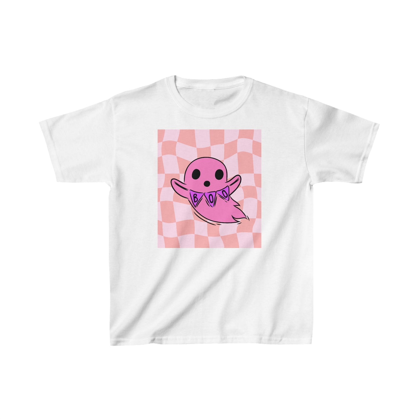 Kids Checkered Boo! Tee