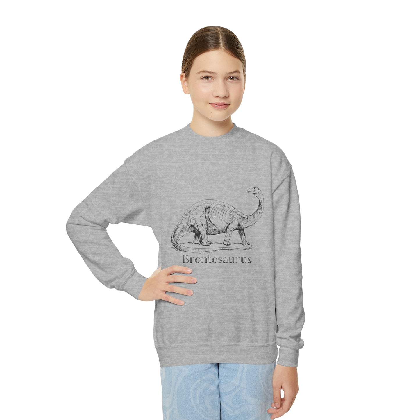 Brontosaurus Youth Crewneck Sweatshirt