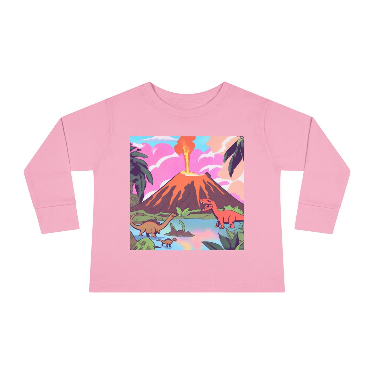 Long Sleeve Dino Fire Toddler Tee