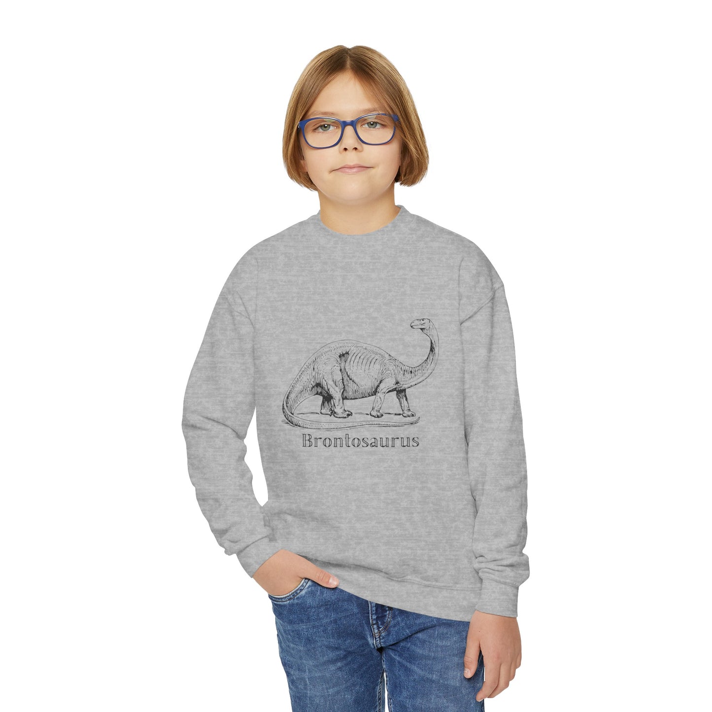 Brontosaurus Youth Crewneck Sweatshirt