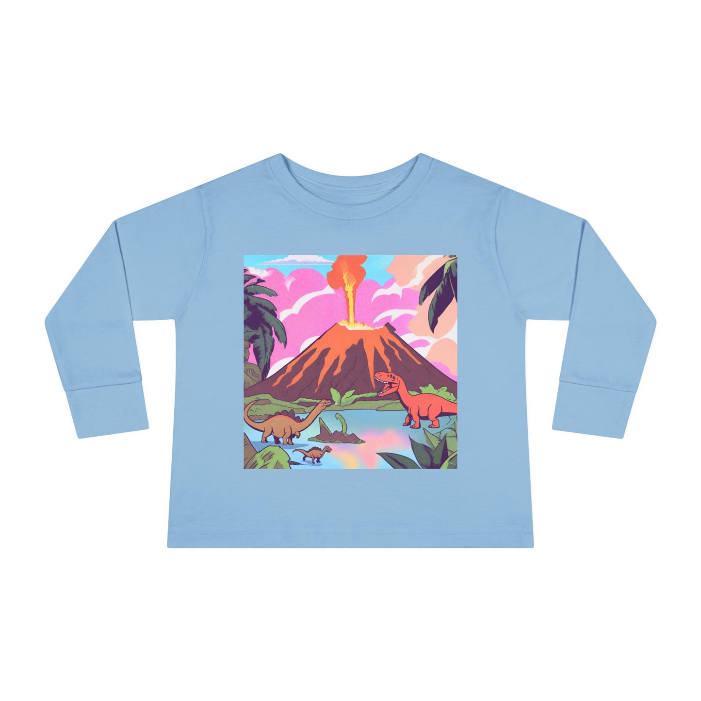 Long Sleeve Dino Fire Toddler Tee