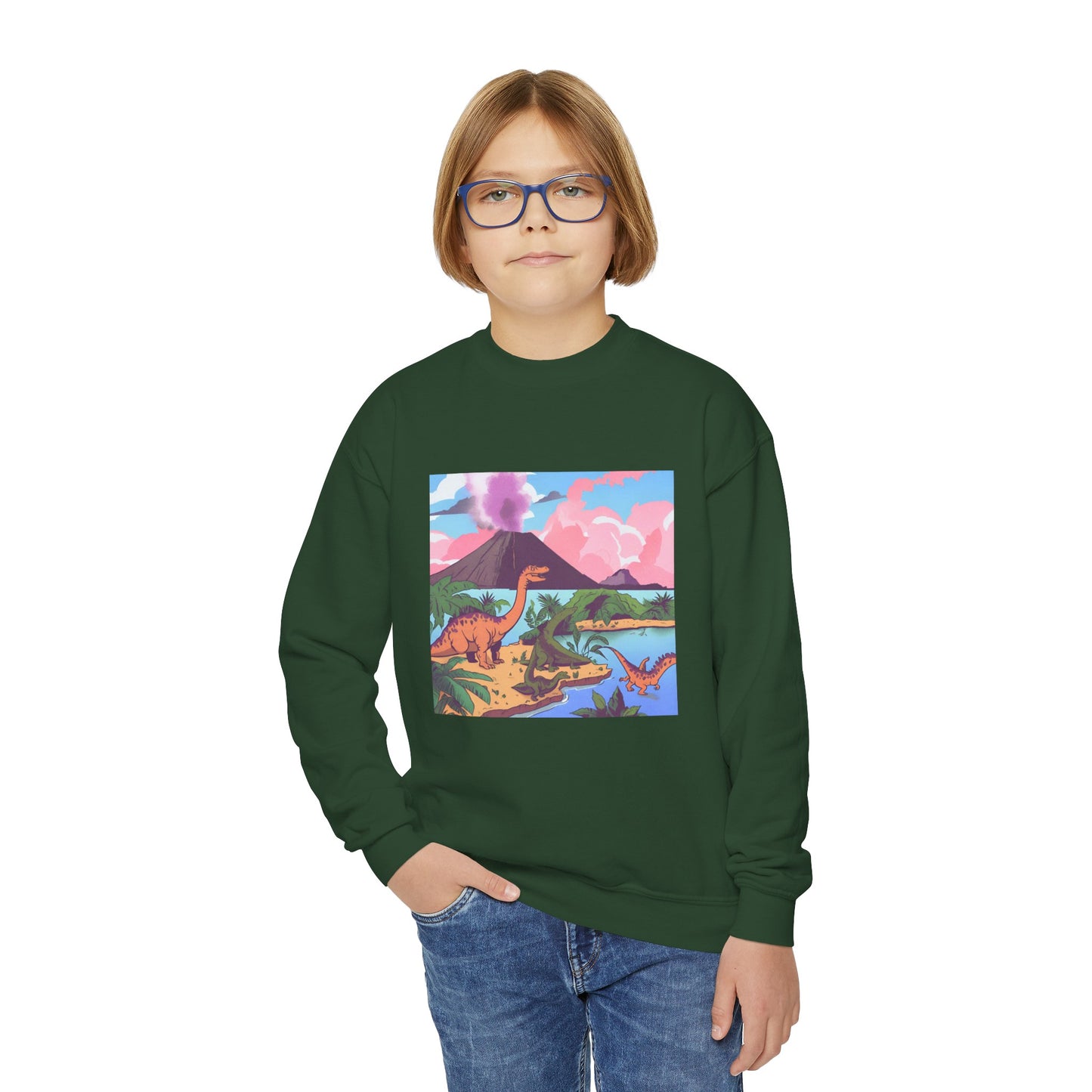 Youth Dinosaur Family Matching Crewneck