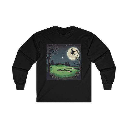 Adult Spooky Golf Course Long Sleeve Tee