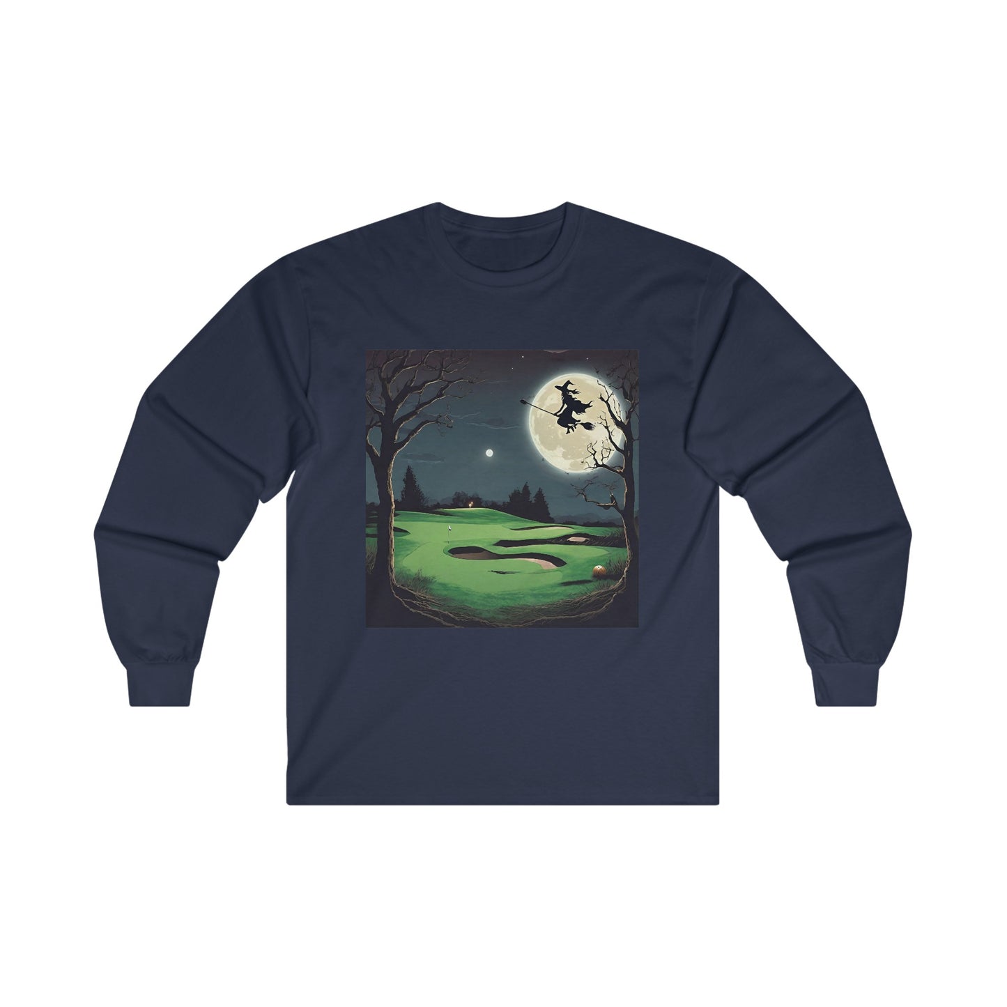 Adult Spooky Golf Course Long Sleeve Tee