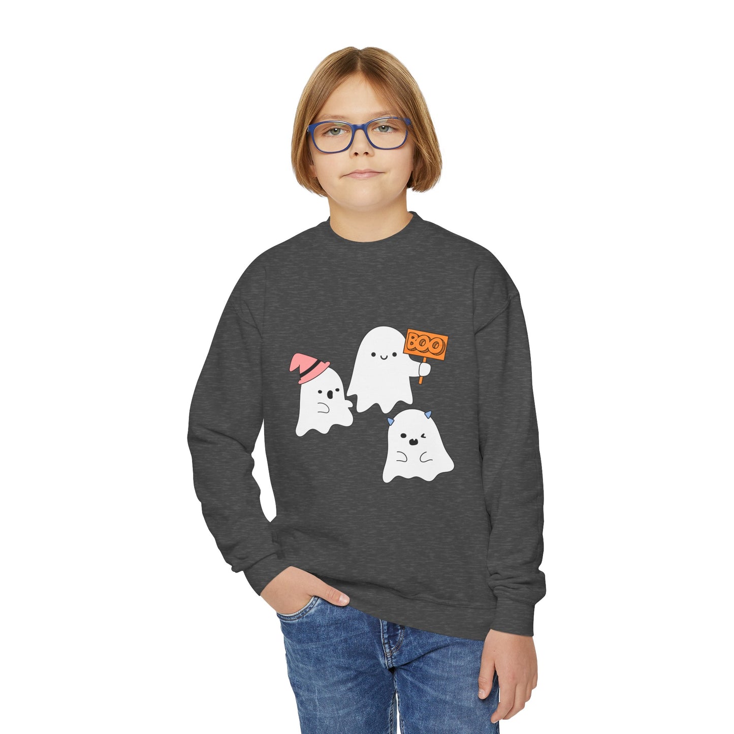 Three Ghosts Kids Crewneck