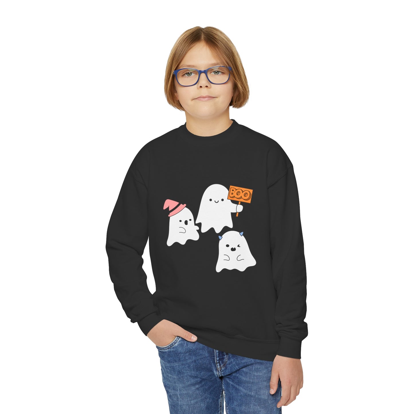 Three Ghosts Kids Crewneck