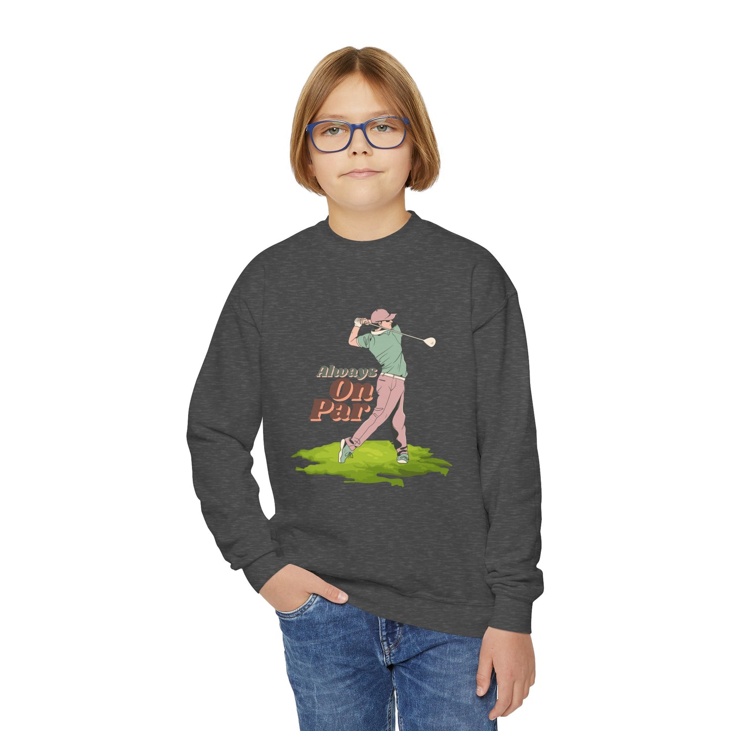 Always On Par Kids Crewneck