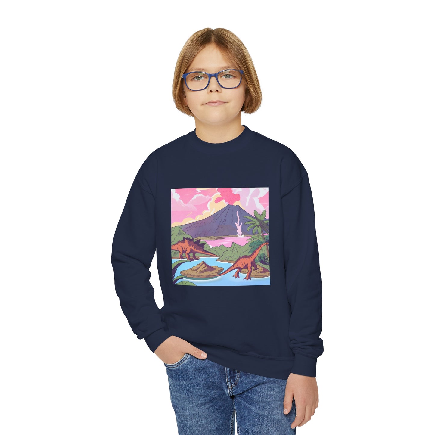 Youth Dinosaur Family Matching Crewneck