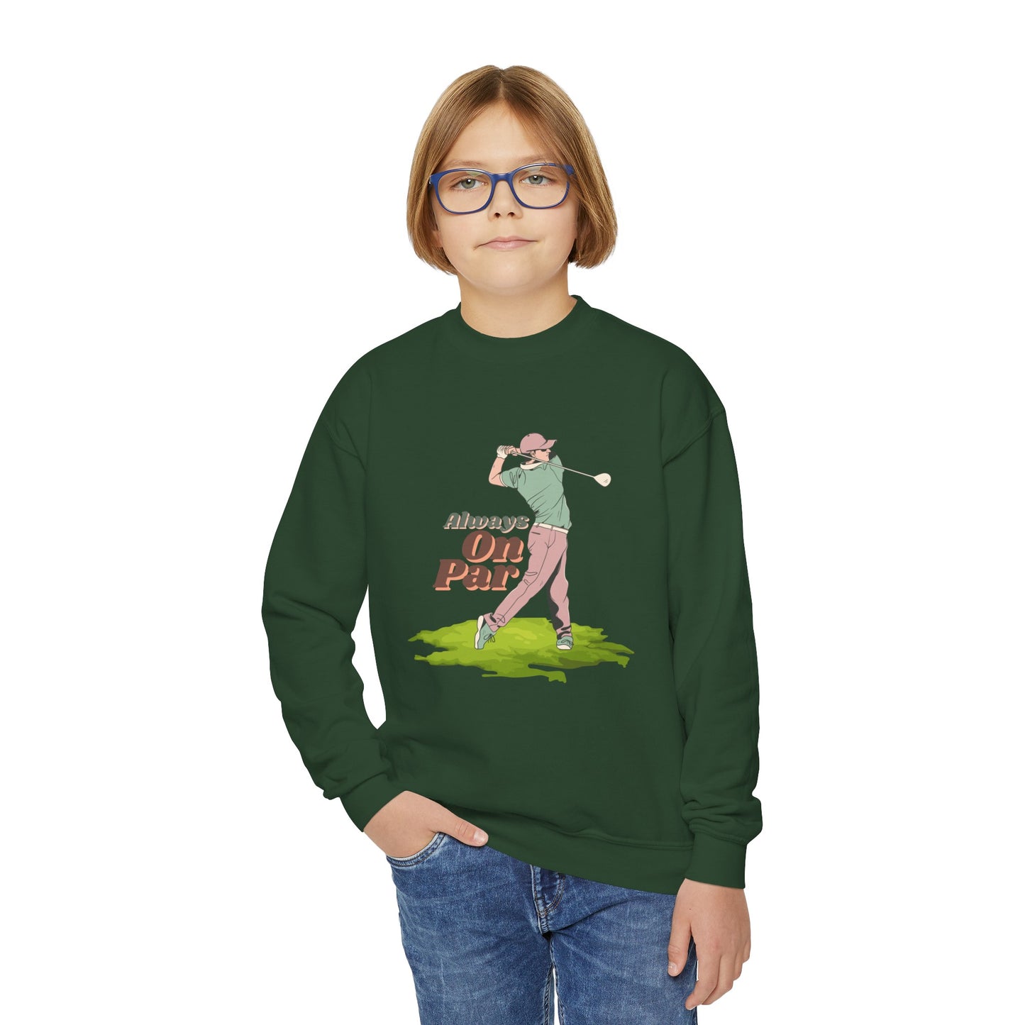 Always On Par Kids Crewneck