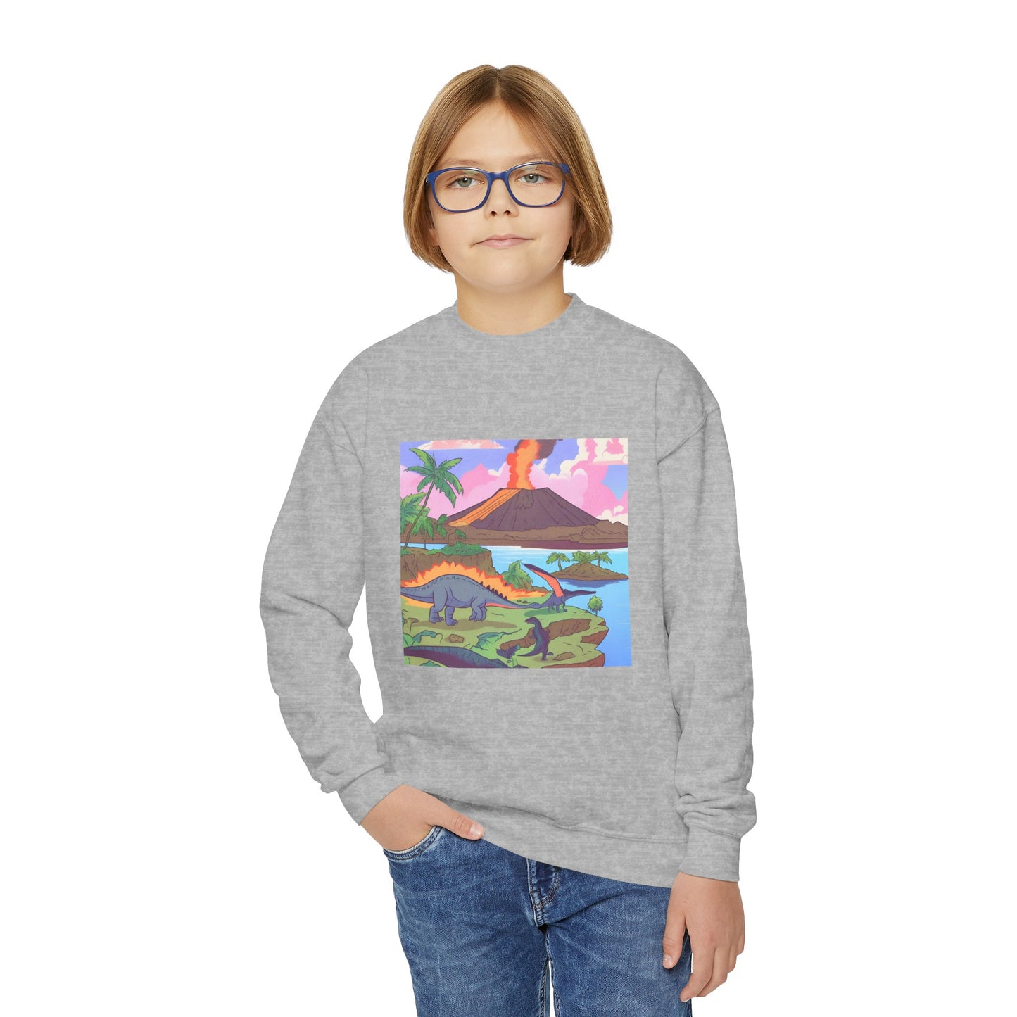 Youth Dinosaur Family Matching Crewneck