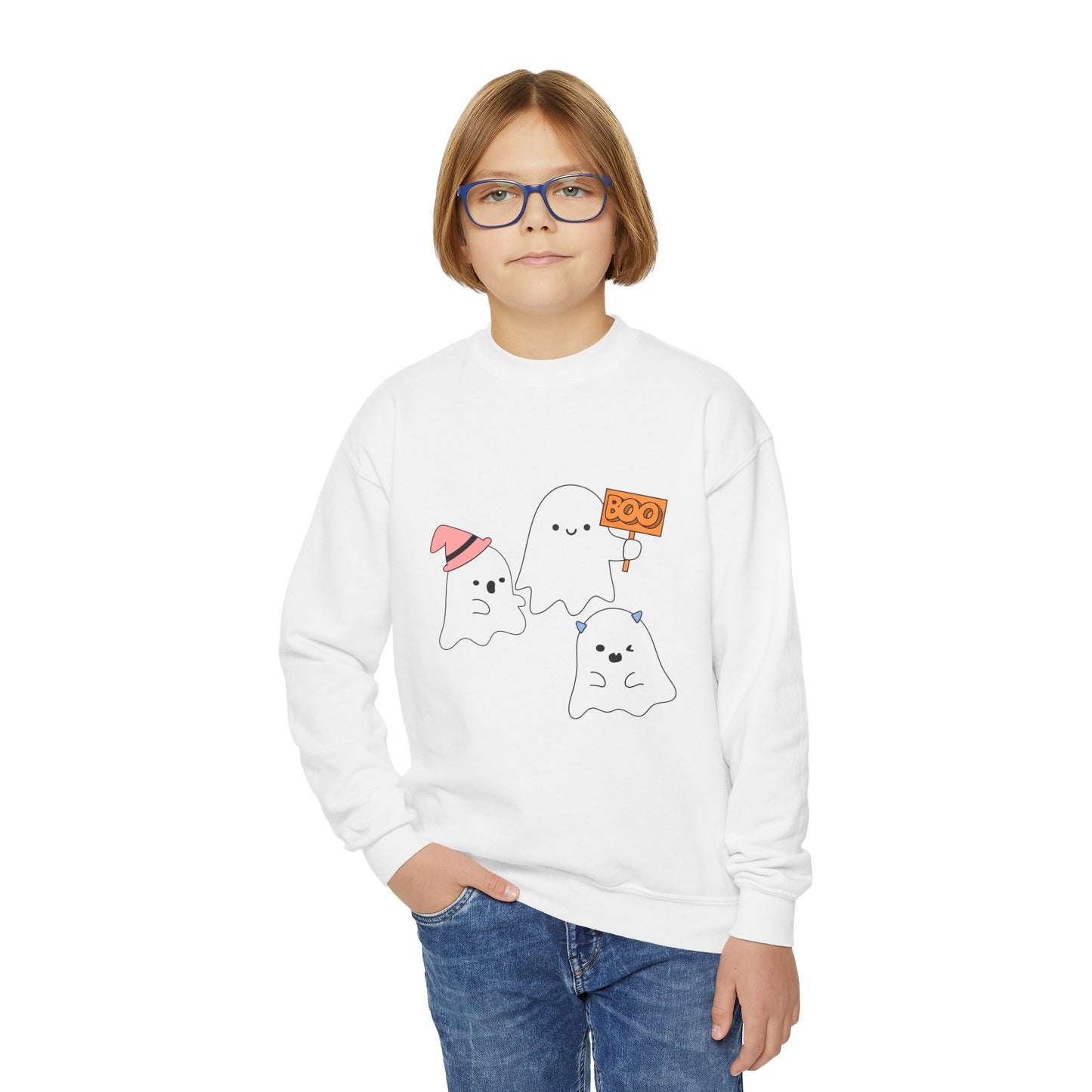 Three Ghosts Kids Crewneck