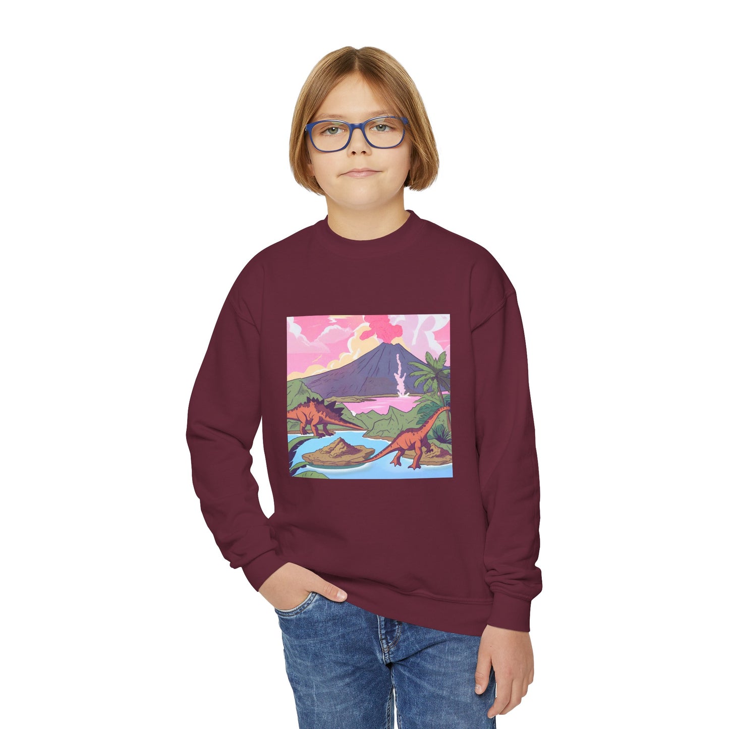 Youth Dinosaur Family Matching Crewneck