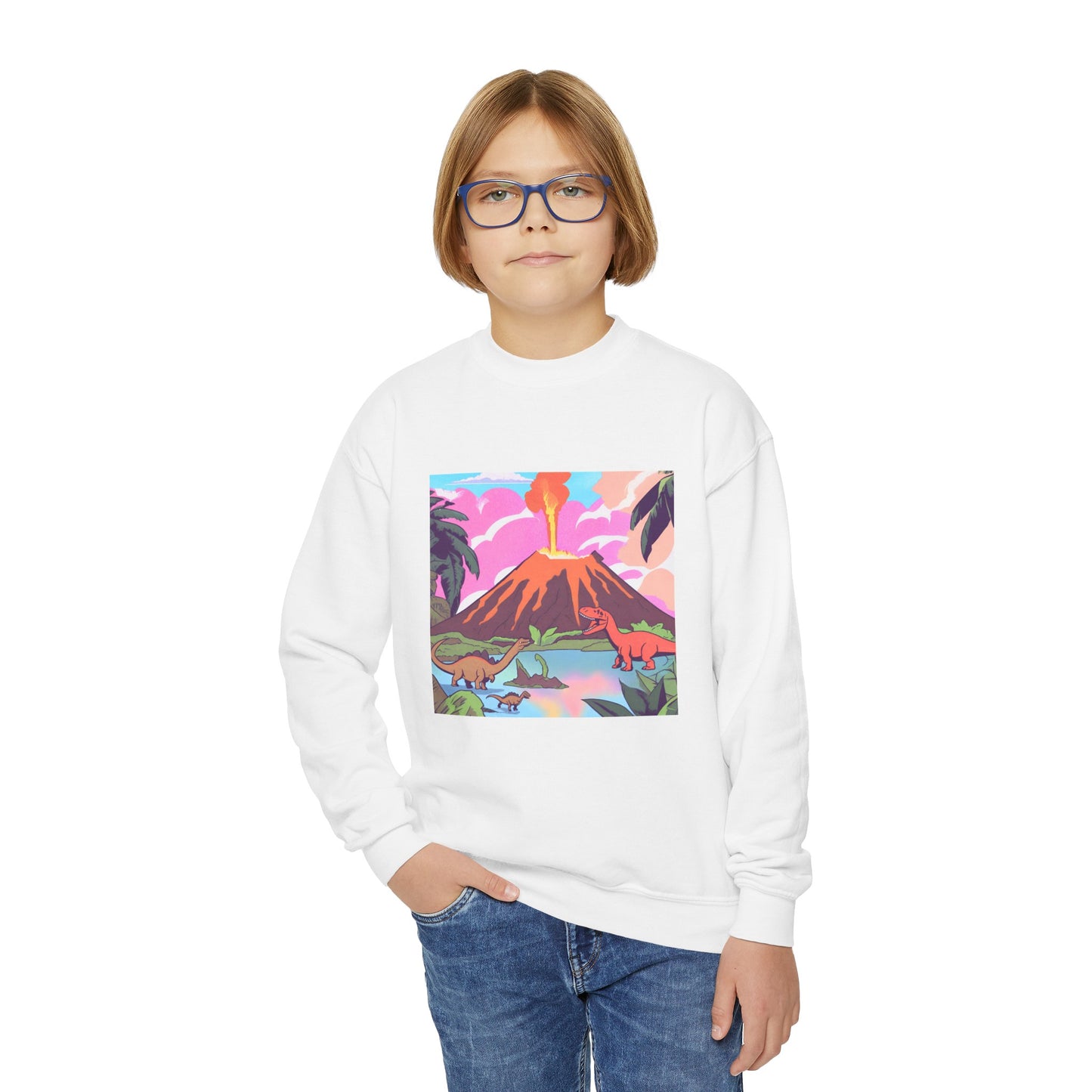 Youth Dinosaur Family Matching Crewneck