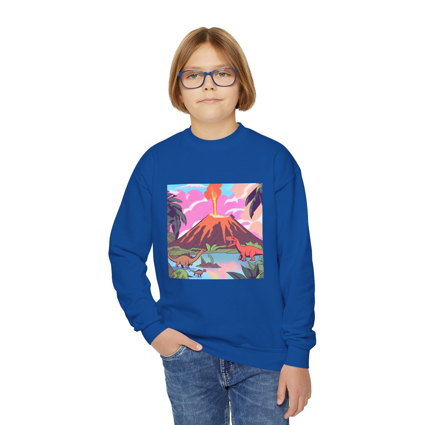 Youth Dinosaur Family Matching Crewneck