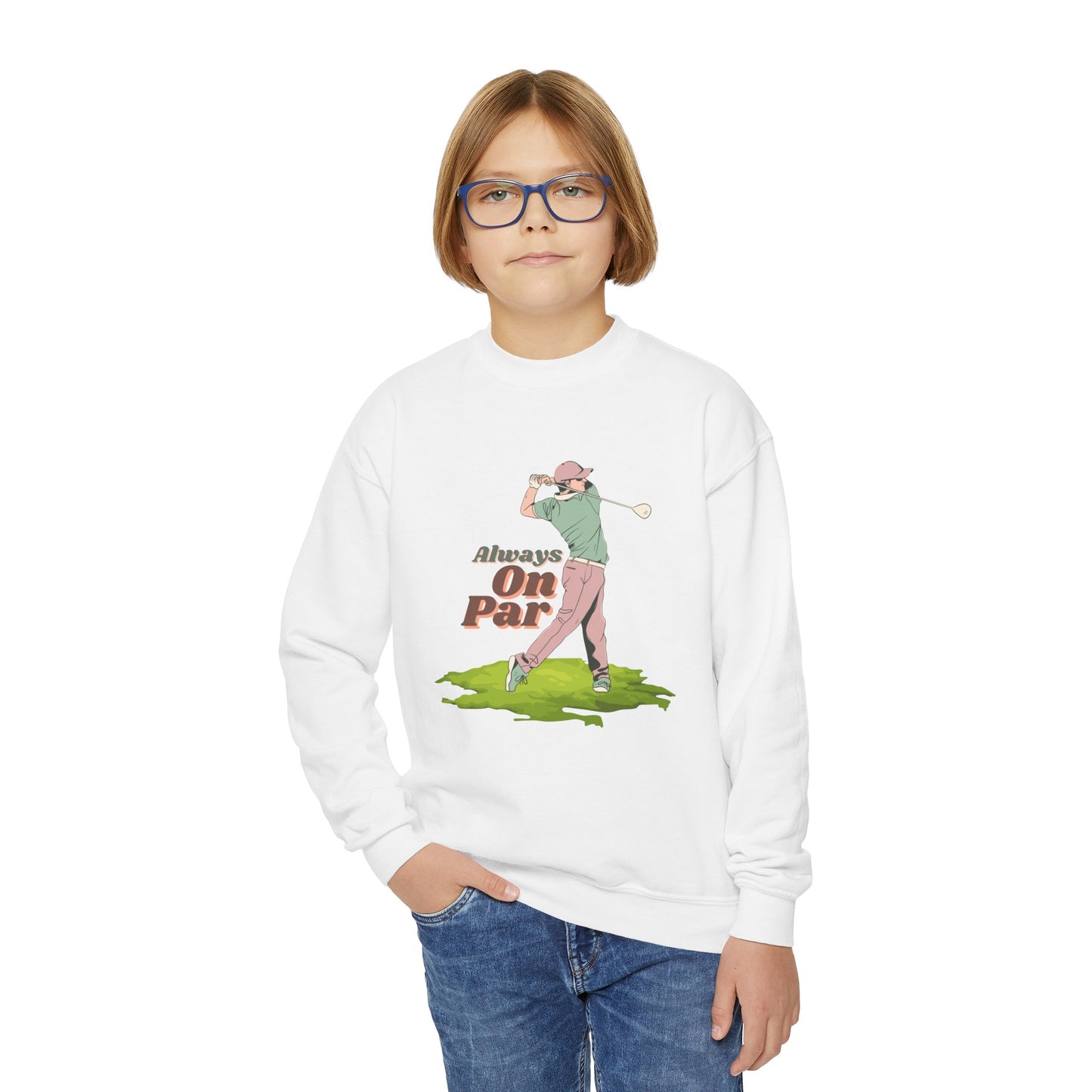 Always On Par Kids Crewneck