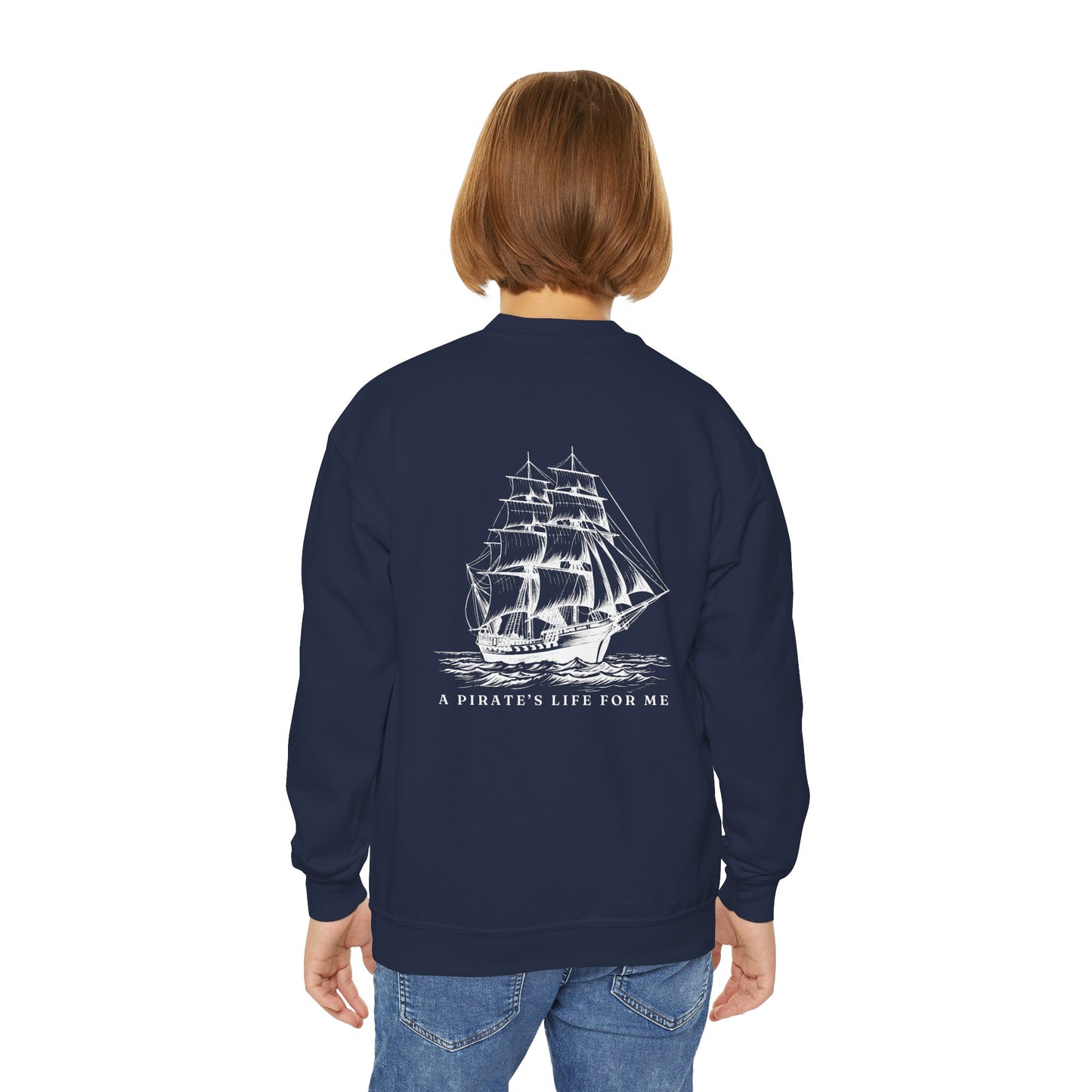 A Pirates Life For Me Kids Crewneck